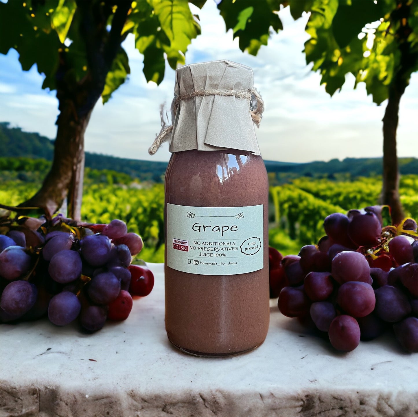 HOMEMADE BY JANKA  Grape Juice  | Cold Pressed | 330ml