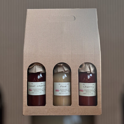 HOMEMADE BY JANKA  Gift Set of 3 Juices in a Box | 3 x 330ml | Sweet Cherry, Pear, Cherry