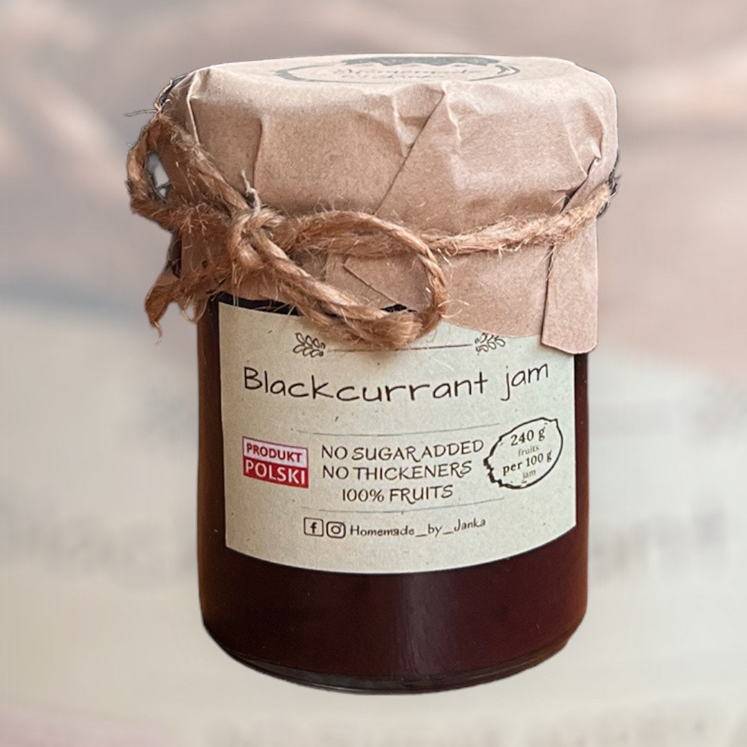 HOMEMADE BY JANKA  Blackcurrant Jam  | 220g