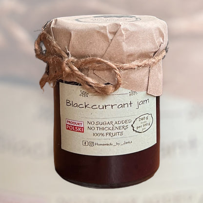 HOMEMADE BY JANKA  Blackcurrant Jam  | 220g