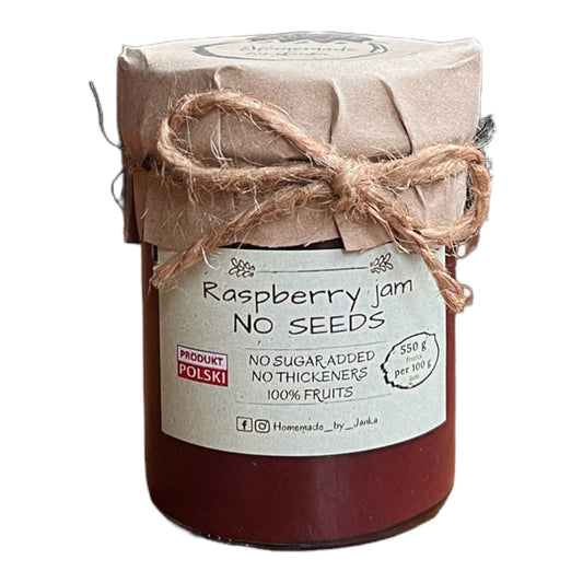 HOMEMADE BY JANKA   Raspberry Jam No Seeds  | 220g