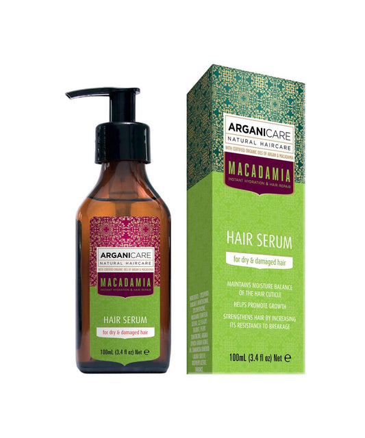 ARGANICARE Macadamia Serum for Dry and Damaged Hair | 100ml