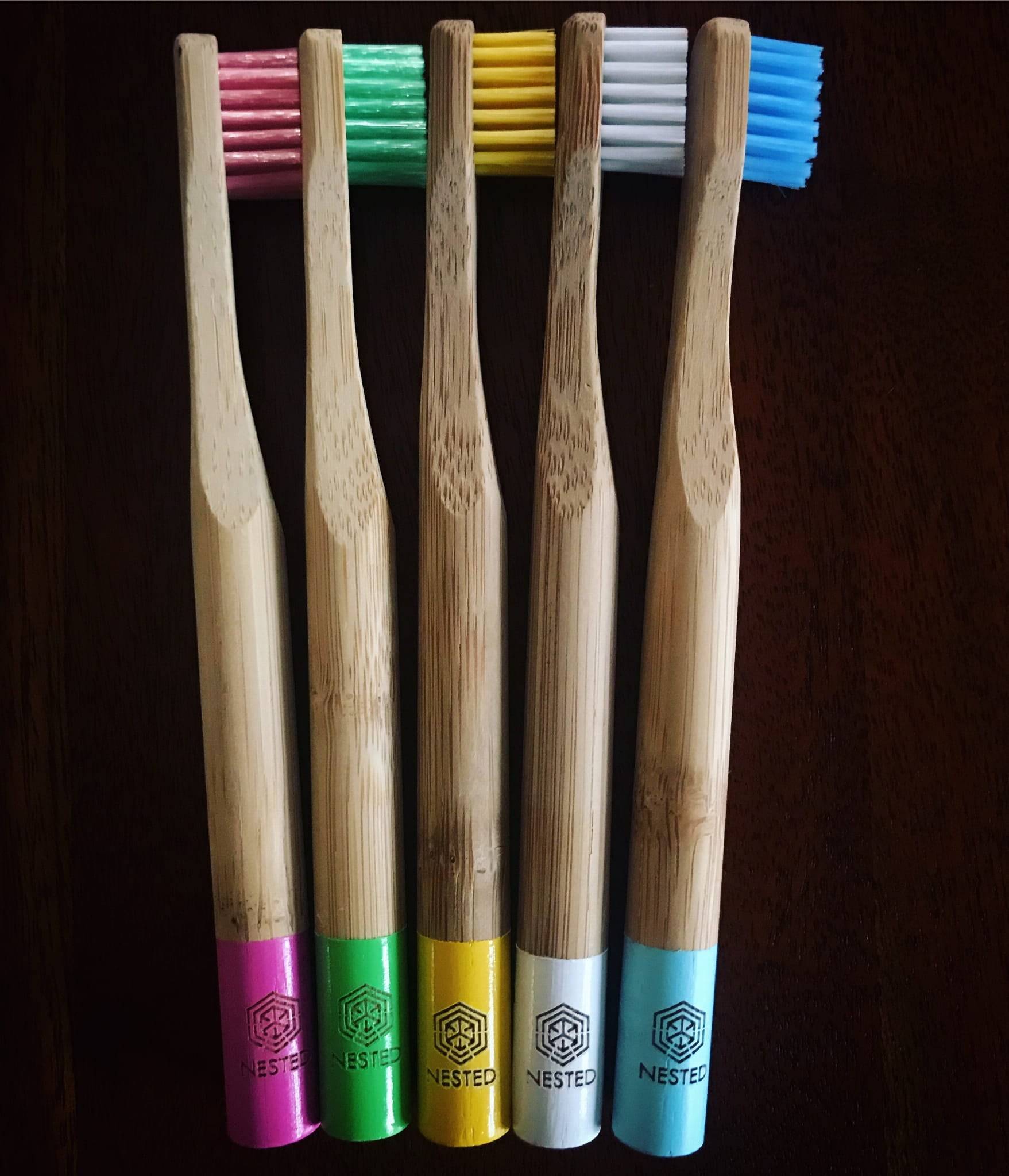 NESTED Bamboo Toothbrush - Child - Yellow