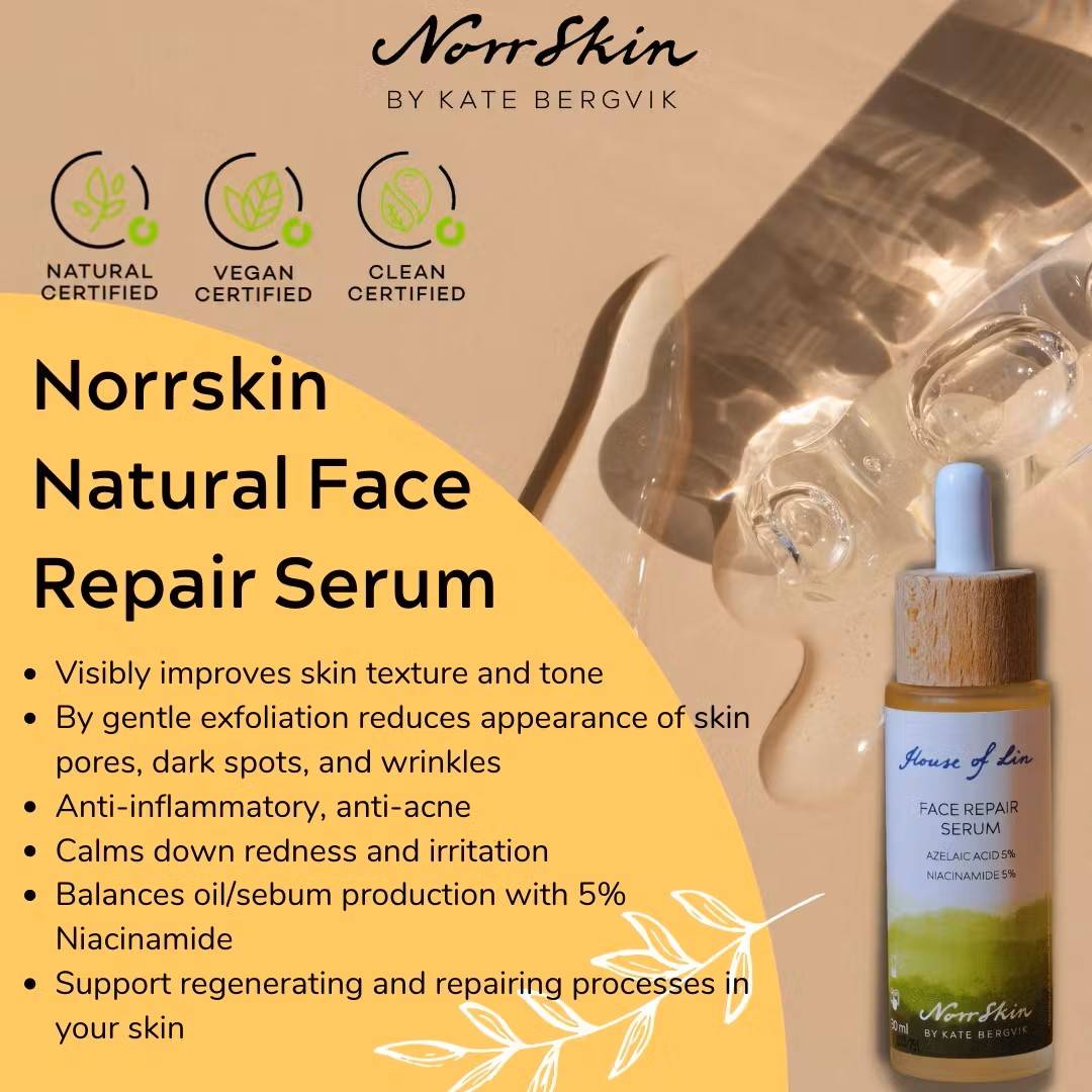 Norrskin  Skin Repair Niacinamide 5% & Azelaic Acid 5% Serum - Bestseller in Sweden | 30ml