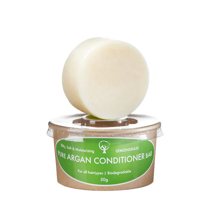 Okabo Organics Moisturizing Argan Conditioner Bar with Lemongrass Scent | 50 g ( Best Before February 2024 )