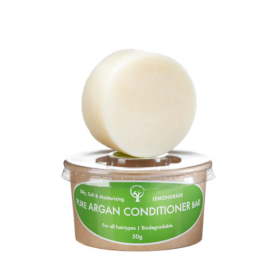 Okabo Organics Moisturizing Argan Conditioner Bar with Lemongrass Scent | 50 g ( Best Before February 2024 )