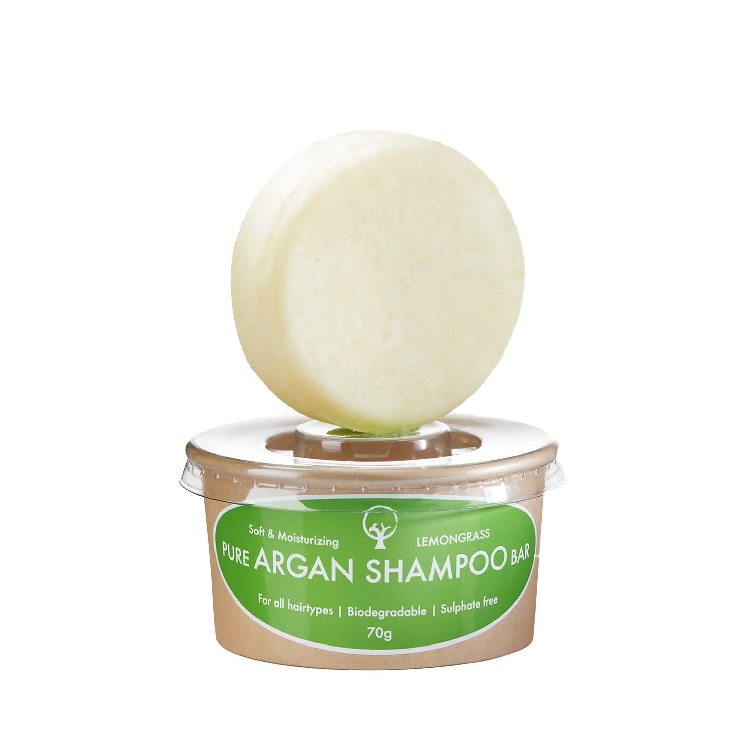 Okabo Organics Pure Argan Moisturizing Shampoo Bar with Lemongrass Scent  | 70 g