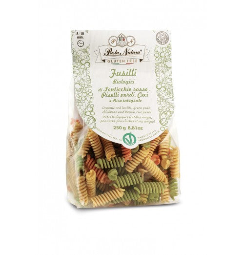 PASTA NATURA Fusilli of Red Lentils, Green Peas, Chickpeas and Brown Rice | 250g