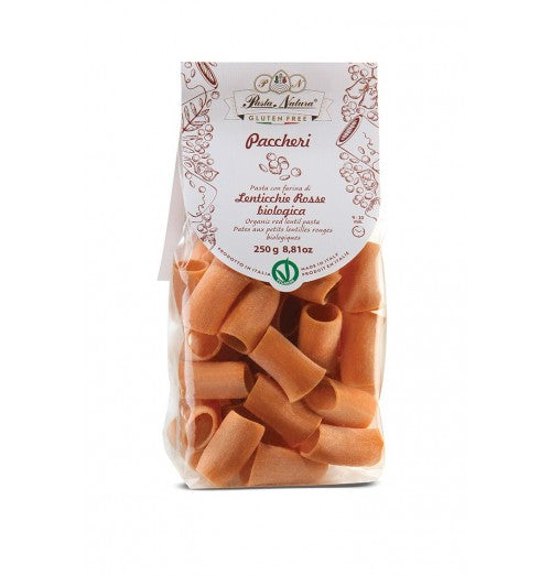 PASTA NATURA Paccheri of Red Lentils & Rice Int. Bio & Gluten Free | 250g