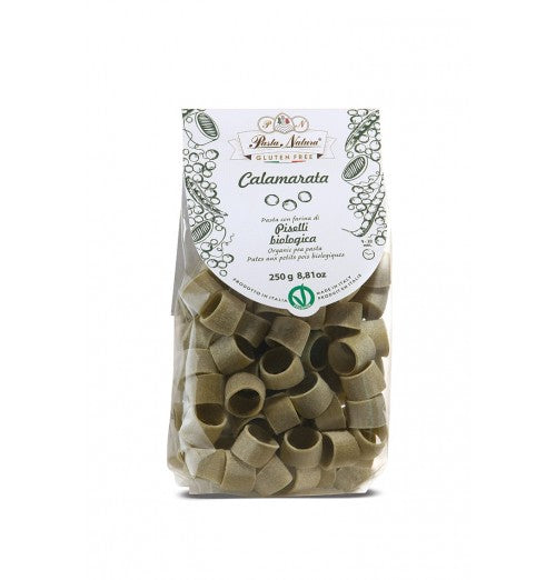 PASTA NATURA Calamarata Squid Pasta of Green Peas & Rice Int. Bio & Gluten Free | 250g