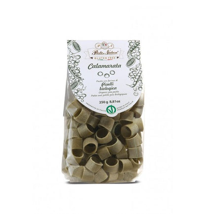 PASTA NATURA Calamarata Squid Pasta of Green Peas & Rice Int. Bio & Gluten Free | 250g