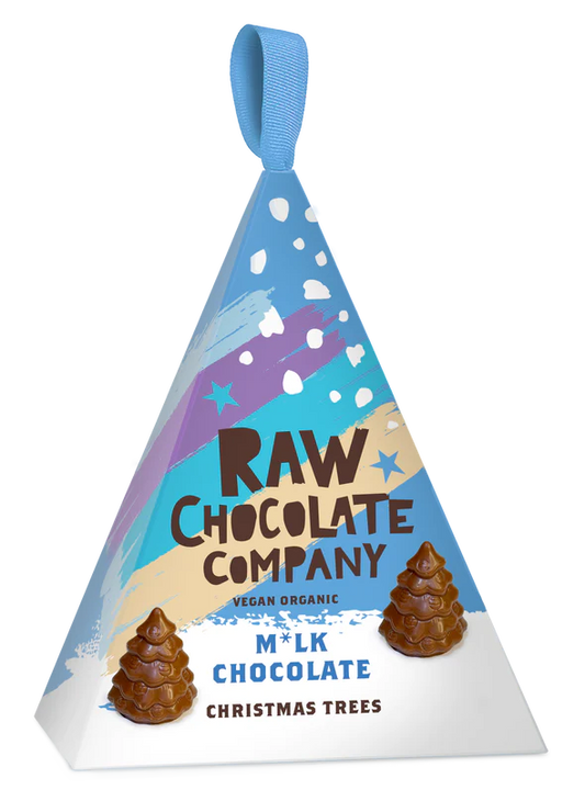 Raw Chocolate Company  M*Lk Chocolate Christmas Trees, Vegan, Organic | 150g