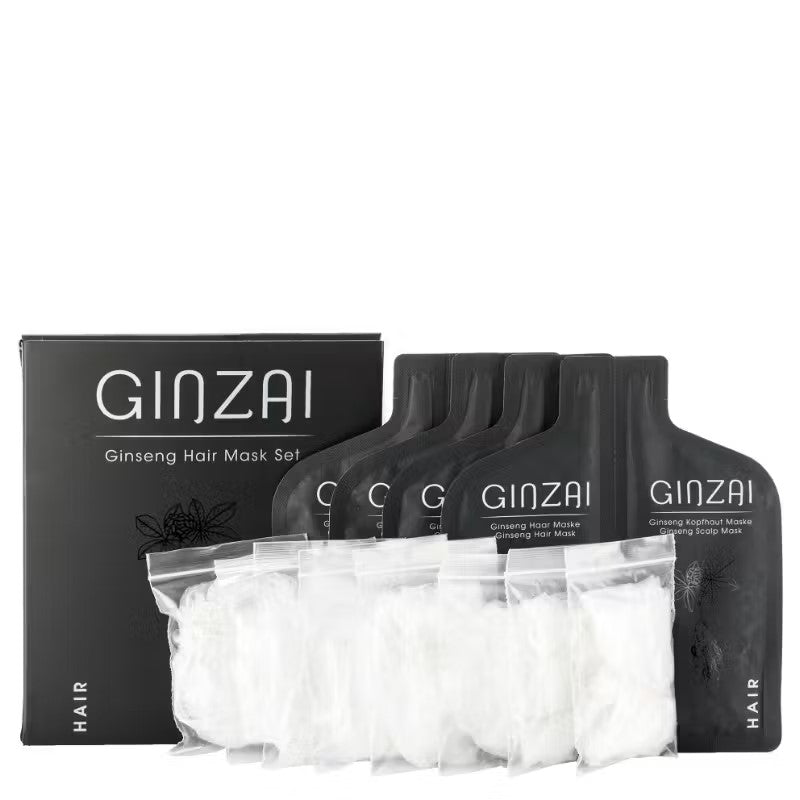 GINZAI Hair Mask Set with Korean Premium Wild Forest Ginseng | 5in1 monthly pack