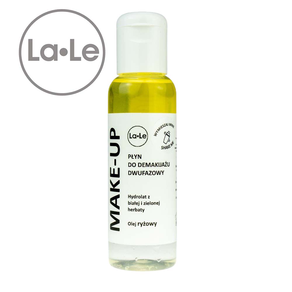 La-Le Make-Up Remover – Two-Phase- White and Green Tea Hydrolate and Rice Oil | 100ml Best Before 29.08.2023