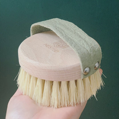 NESTED Tampico Body Brush- BOHO -  Pineapple Skin Strap