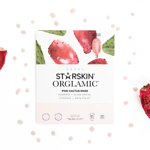 STARSKIN  ORGLAMIC™ Pink Cactus Oil Sheet Mask