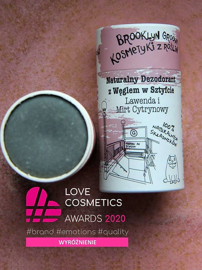 Brooklyn Groove  Charcoal Deodorant Stick | Lavender and Lemon Myrtle | 60g